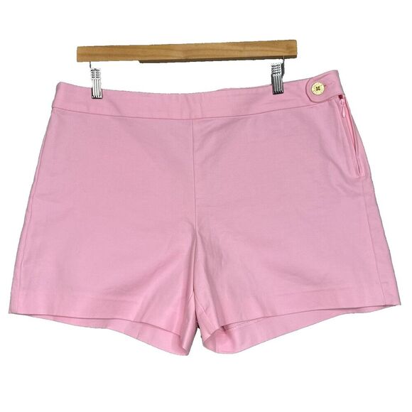 Lilly Pulitzer Alessi Stretch Shorts Size 14 Pink Blossom‎ High Rise NWT $78 - Picture 1 of 9